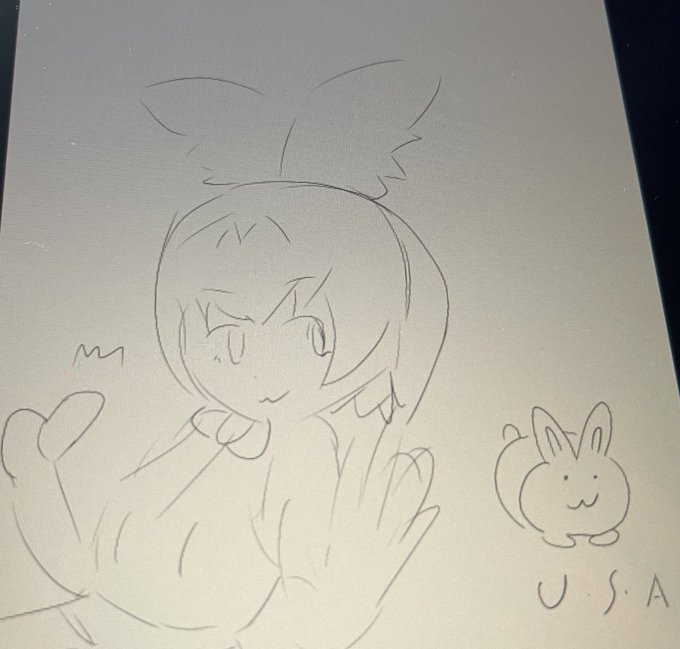うさぎ描いたからこれでいいかな 