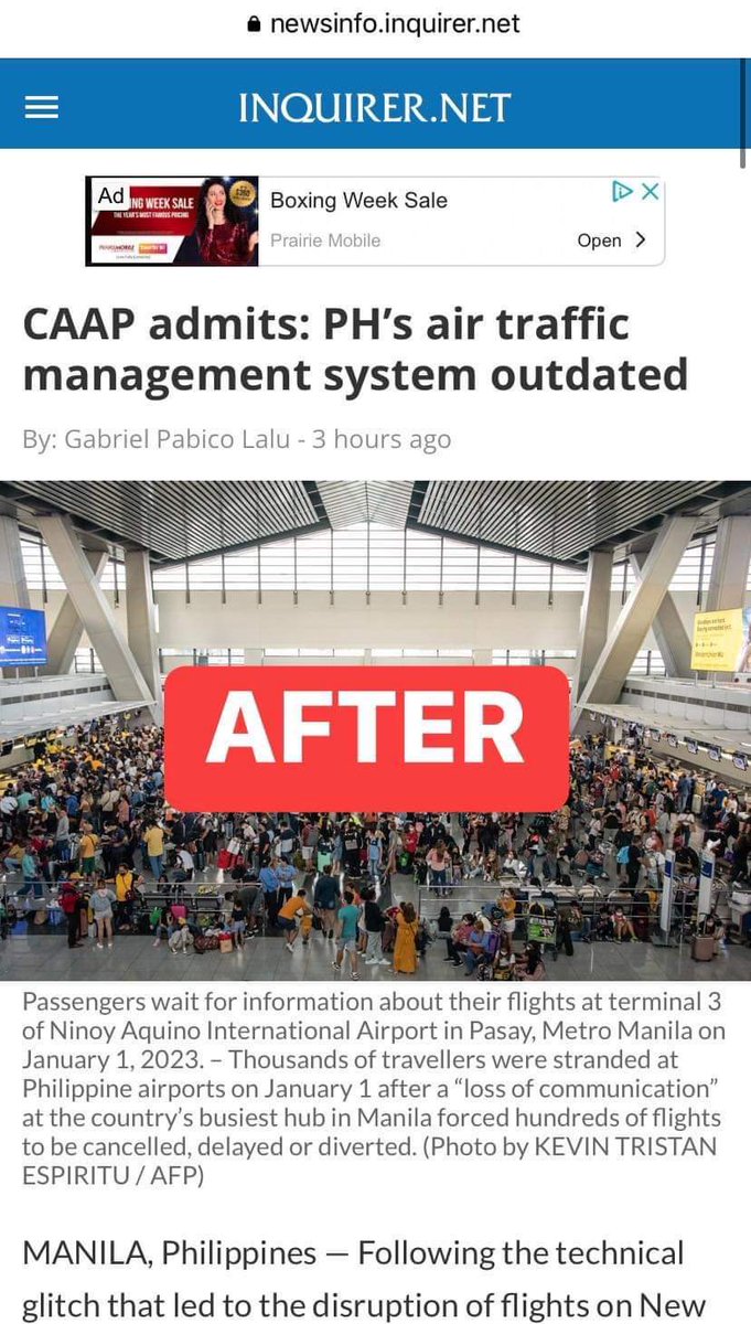 MahusayMagTweet's tweet photo. New air traffic management system worth 13B pesos was installed last 2018 by Duterte Administration. Then because of technical glitch happened yesterday, CAAP admits the system is outdated???? 
SINO ANG KUMITA???? 🤔 https://t.co/ld6UIgqHlb