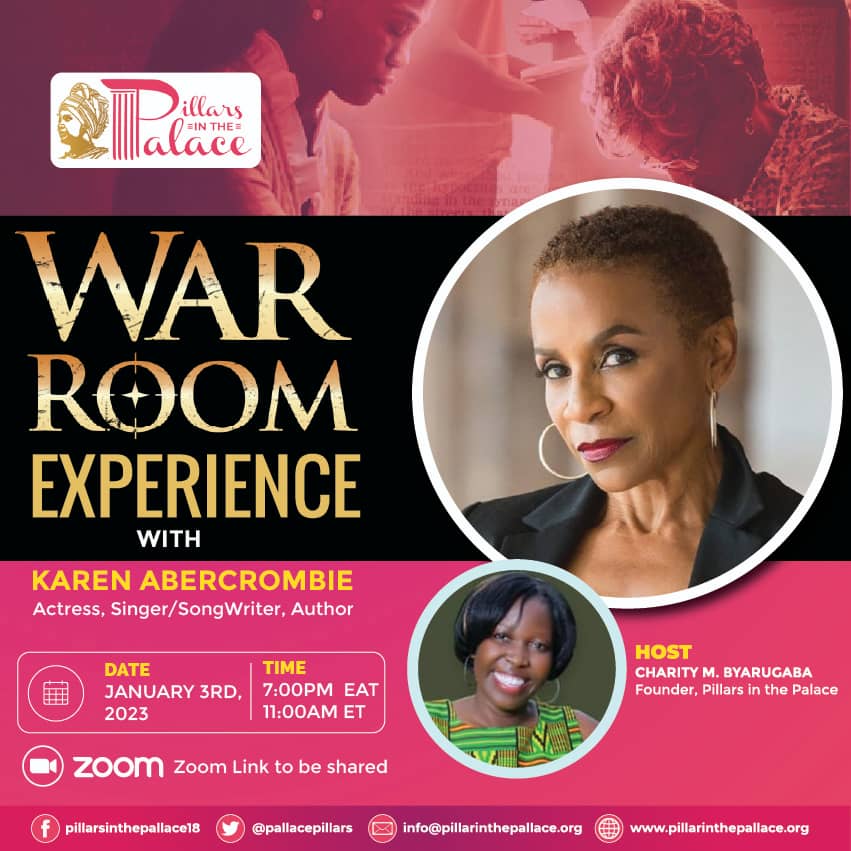 SelloExpression's tweet photo. Dear Friends, Happy New Year!
*Pillars in the Palace* will host renowned Actress, Singer/Songwriter and Author, best known for her role in the Christian film; *War Room*, Ms. Karen Abercrombie.For better planning, please share your expectations questions: https://t.co/kEB6SxpGgs https://t.co/OKt4S8bMp0