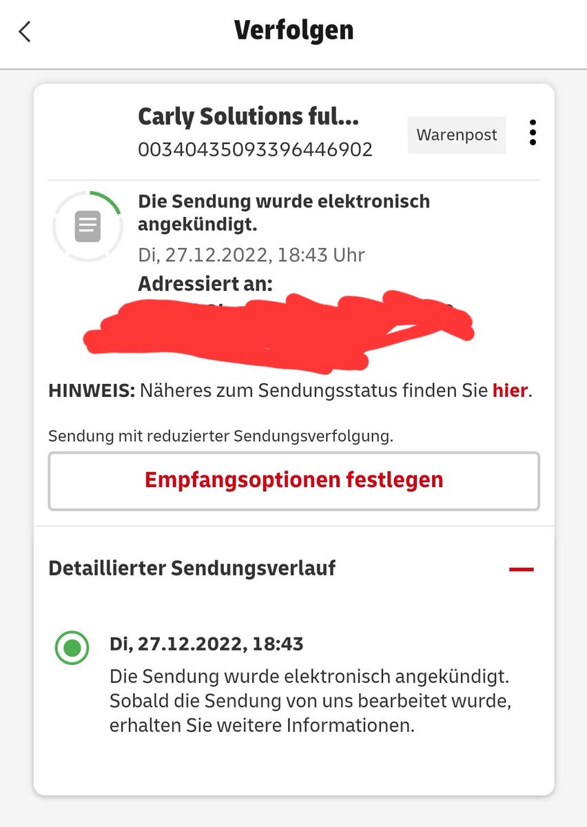 ApfelcrafterHD's tweet image. Guten Morgen @DHLPaket, mein Absender sagt er hätte das Paket an Sie übergeben. Dennoch leider bisher keine Zustellung. Noch eine weitere Frage, gibt es die Möglichkeit, es doch umleiten zu lassen an eine Packstation / Filiale oder andere Hausanschrift? LG