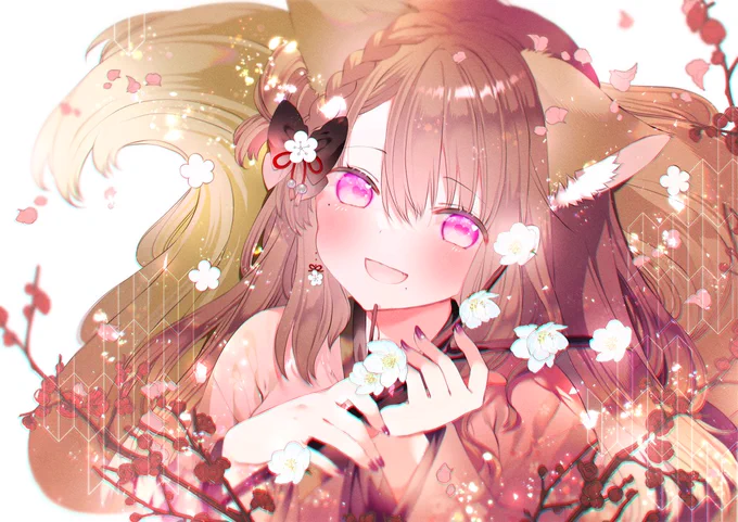 ゆいのちゃんお正月(*˘︶˘*).。.:* #お狐様ゆいの #ゆいのあーと 