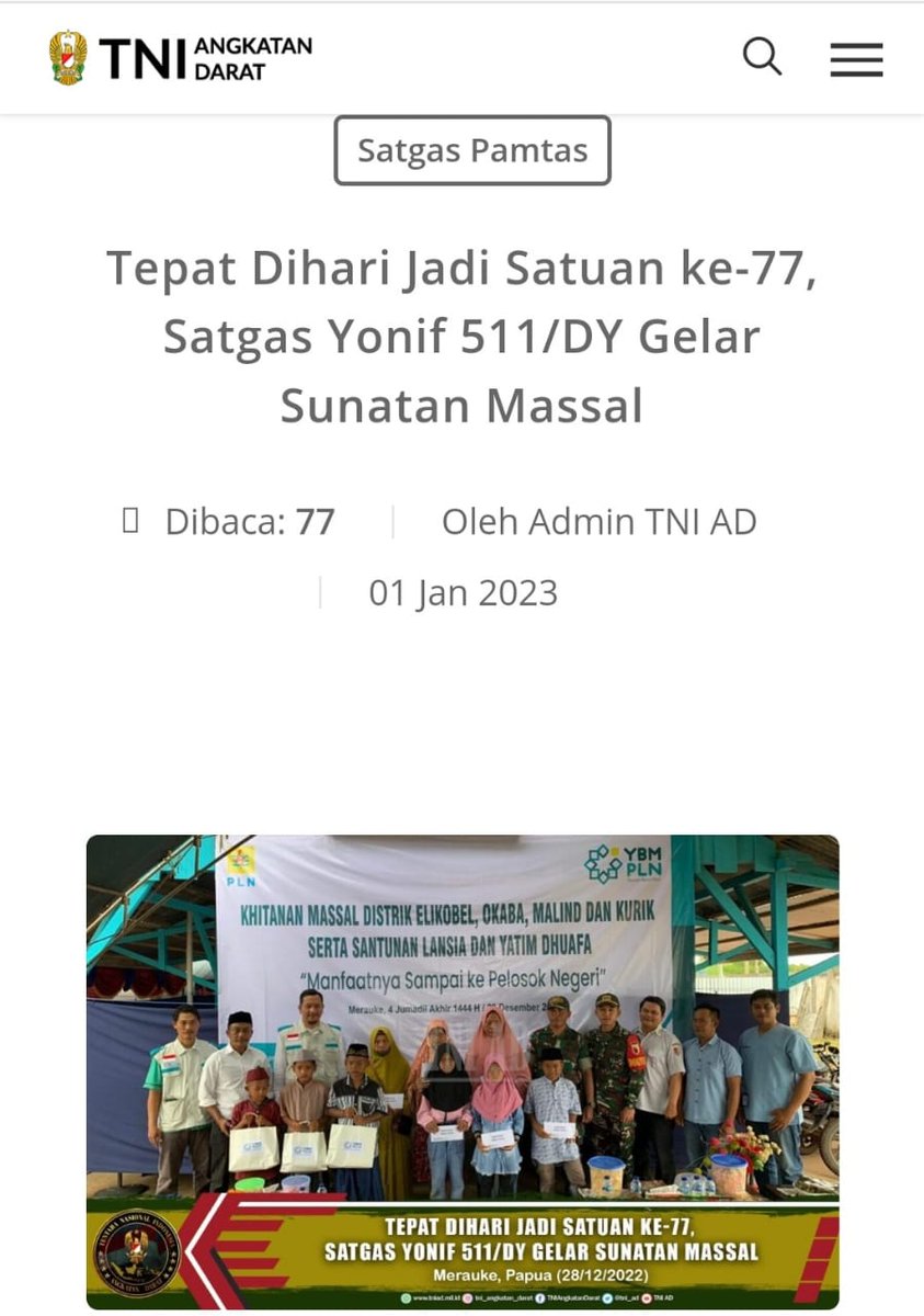 chandra_cndra's tweet photo. sehingga hadirnya Satgas di tengah-tengah masyarakat selalu memberikan manfaat bagi masyarakat khususnya yang tinggal di perbatasan.

@ngopibareng_DAR

KSAD Jenderal Dudung Abdurachman
Angkatan Darat Di Hati Rakyat
Tulus Utamakan Rakyat https://t.co/SBQXpcmW8t