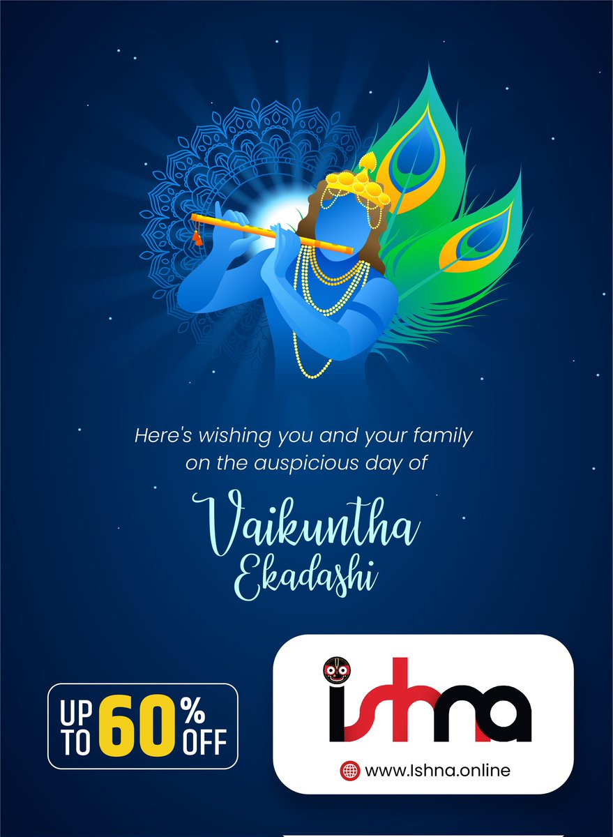 Ishna64759567's tweet photo. A very Happy Vaikuntha Ekadashi 2023 to you and your family
#vaikunthaekadashi #2023 #newyear #happynewyear #onlineshopping #onlineshoppingstore #discount #upto60%off #offer #newyearoffer #cothingbrand #clothing #brand https://t.co/IGlTDdZUpn