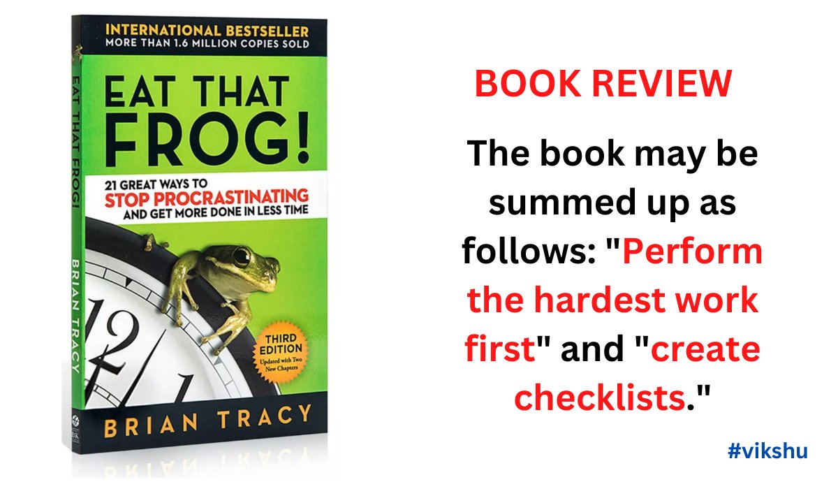 vikrantshukla.com/eat-that-frog-…

The key is to prioritize your tasks!  

#bookreview #eatthatfrog #briantracy #priority #procrastination #checklist #vikshu