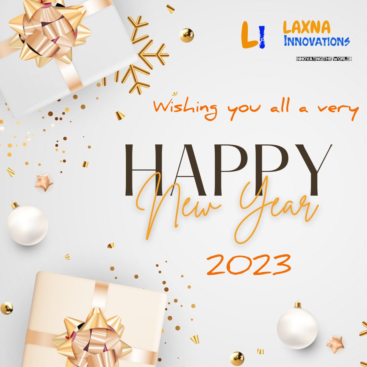Hemendrakashya1's tweet image. Laxna Innovations wishing you all a very Happy New year!!! May this year bring all the achievements what we desires. 🙌😀
 🥂🔥❤️💐🎁

#latepost 
#Laxnainnovations 
#2023NewYear