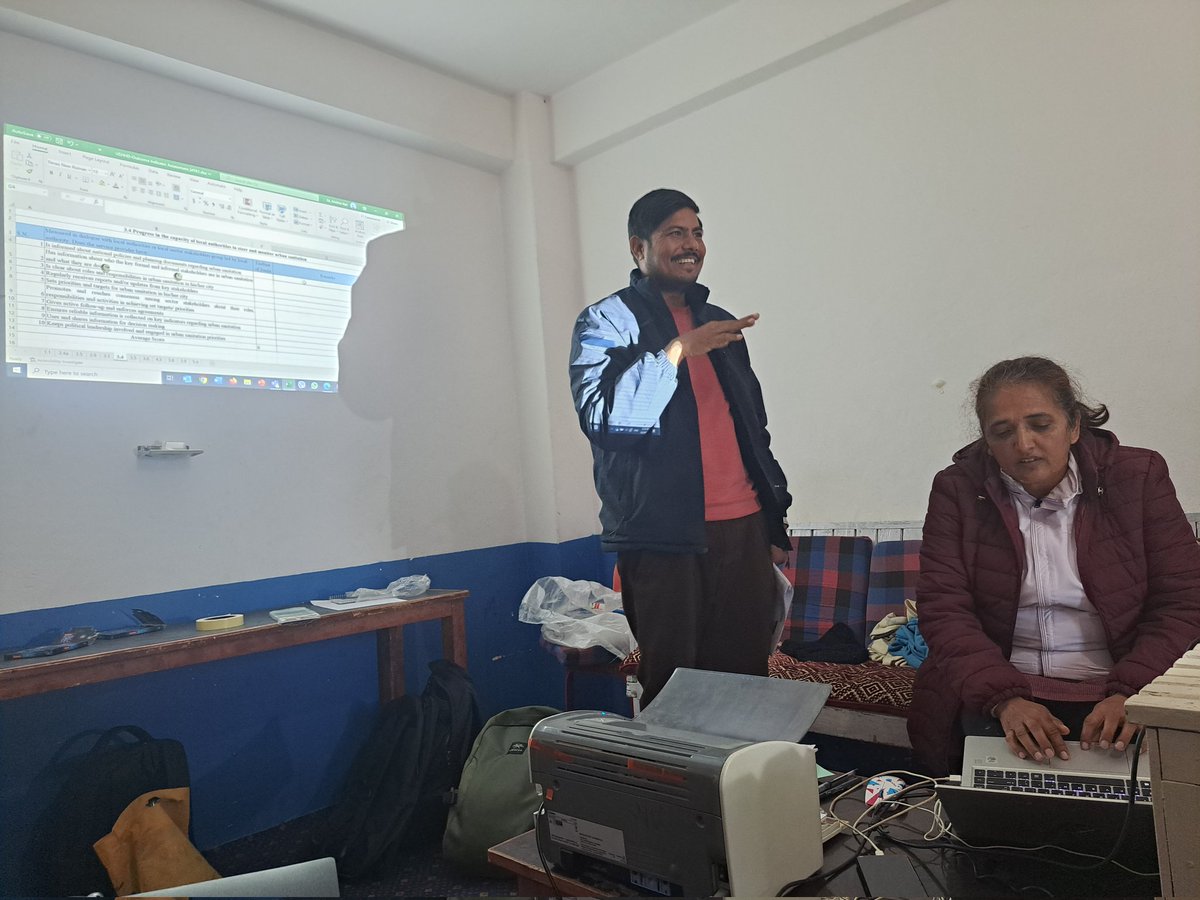 NDharala's tweet photo. #HappeningNow: Focus Group Discussion (FGD) with Municipality Key Stakeholders for the Outcome Assessment of #USHHD @SnvNepal #WASHSDG in #Chandannath Jumla. https://t.co/JDCeplVtRS