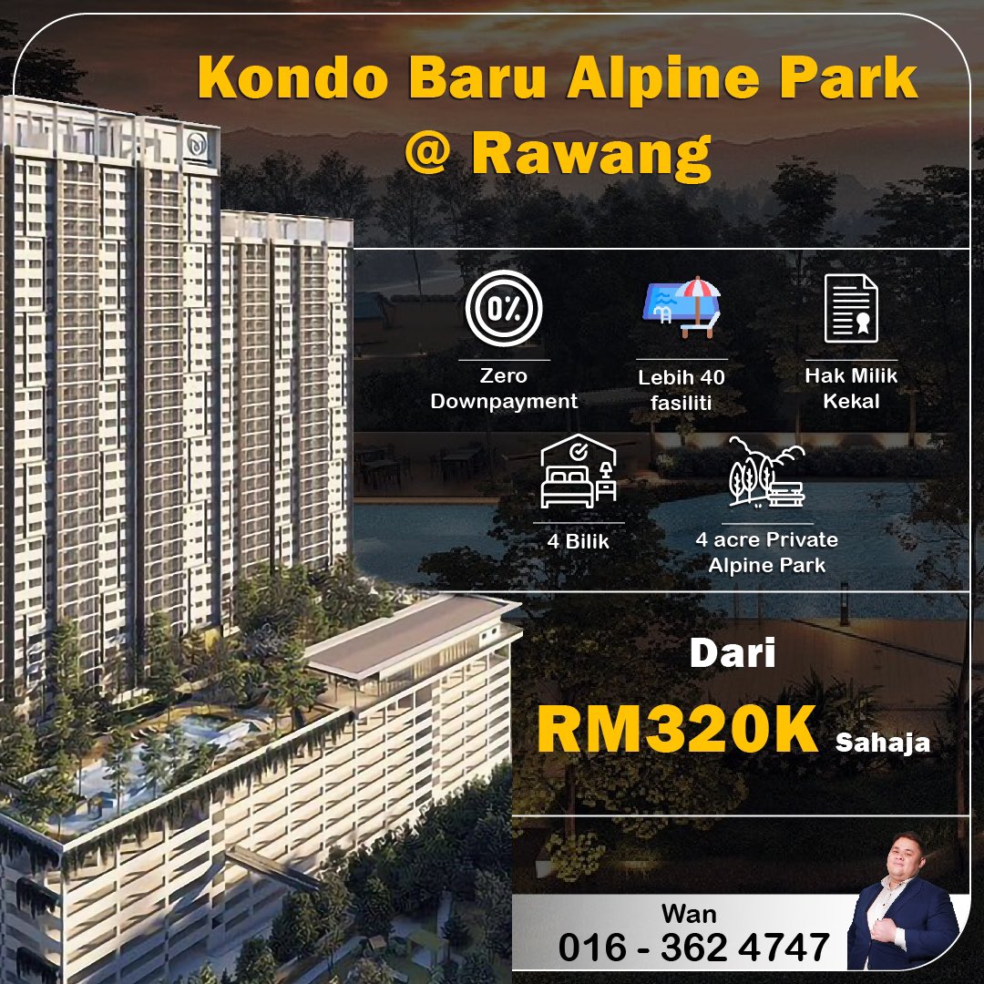 shazwan273's tweet photo. Hello guys ! Wan nak share sikit now ada good news guys ! Kondo Alpine Park new phase launching ! Wohoo 4 Bilik dari Rm320k je … Reserve your Pre Launching seat guys … For now Wan ambil waiting list lengkap dengan full document sahaja ya 😊 Pm Wan cepat ! 016-3624747 https://t.co/I9ynzCRdB1
