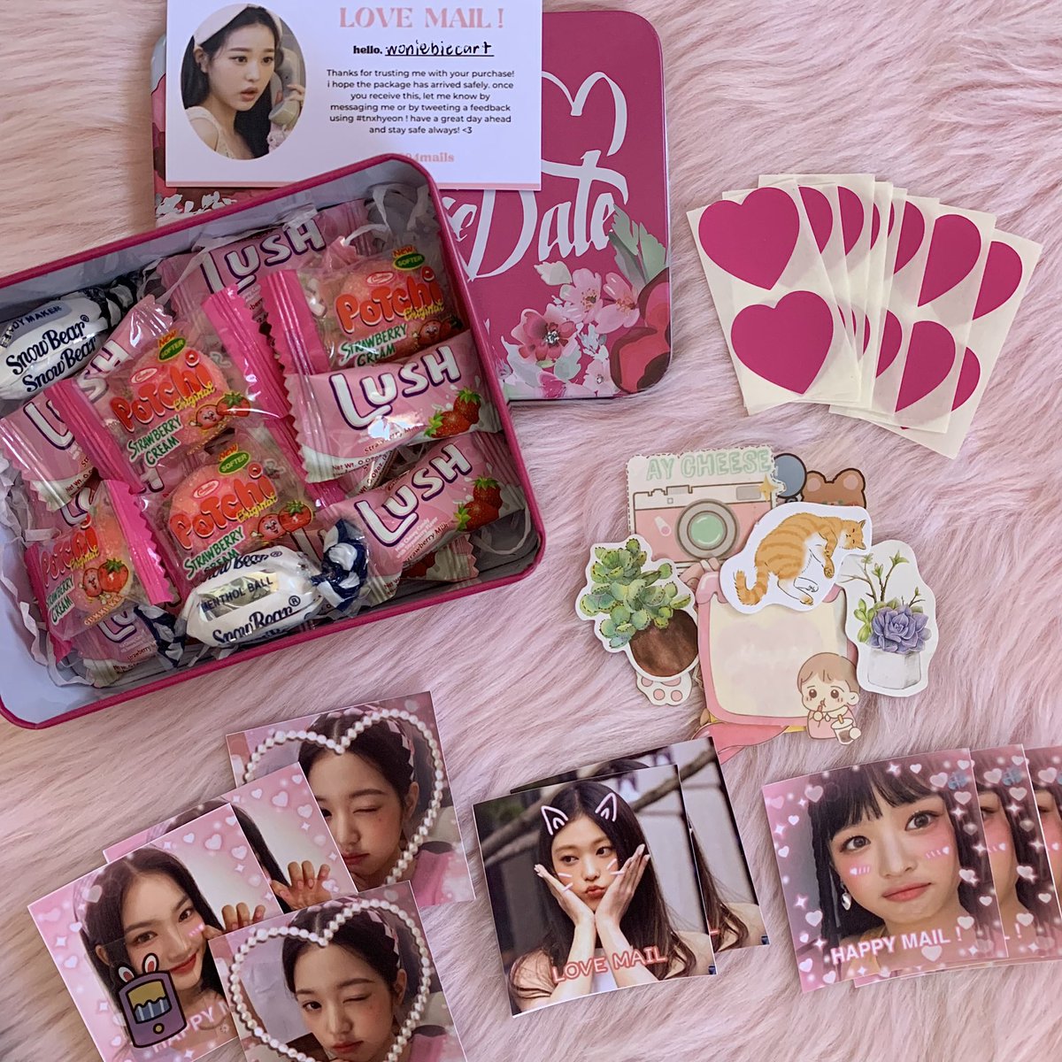woniebiecart's tweet photo. 📬. . . today's happy mail from: @cafhae ʚ #tnxhyeon

nj pcs finally arrived !! thank you so much for the daily update and for being nice ◡̈ thank u also for packing it well, the packaging was v cute and secured >< the pcs came home safely 💗

💌 — #woniebiemails https://t.co/KUfyUGqLOC