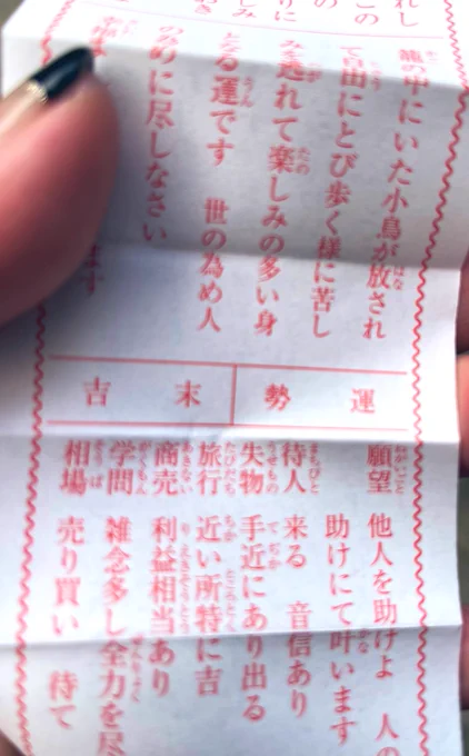 初詣行ってきた!おみくじ末吉くんだったー。今年は良い事あるといいなぁ 