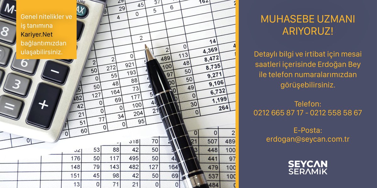 Muhasebe Uzmanı arıyoruz.

Kariyer Net bağlantımız: bit.ly/3vzP5SZ

#muhasebe #işilanı #kariyernet #elamanaranıyor #muhasebeuzmanı #eleman #muhasebeci