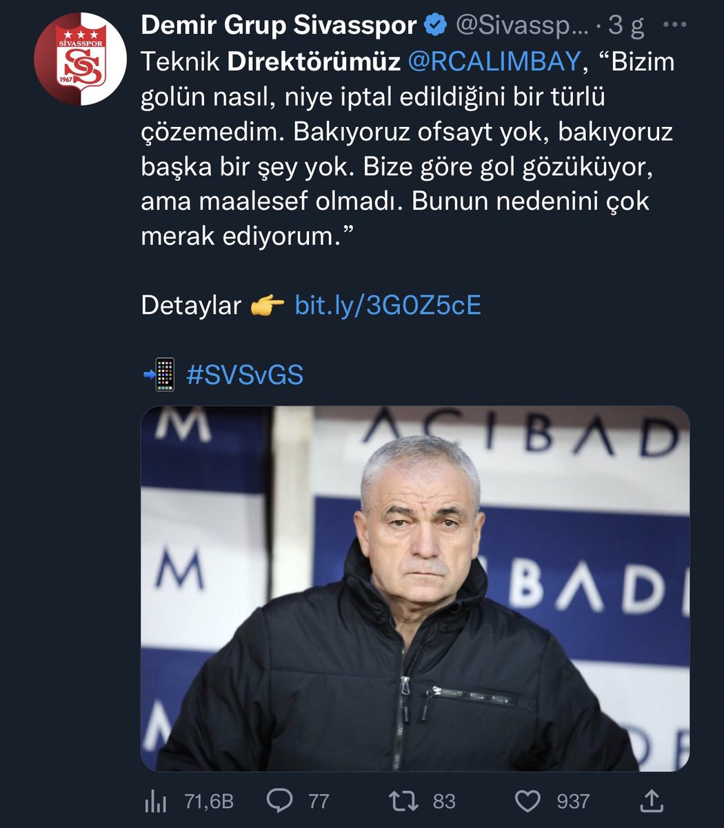 harbisports's tweet photo. Galatasaray maçı sonrası yapılan açıklama  /  Bir penaltısının verilmediği ve aleyhine haksız penaltı çalındığı Fenerbahçe maçı sonrası yapılan açıklama… https://t.co/RtIfKz3r5F