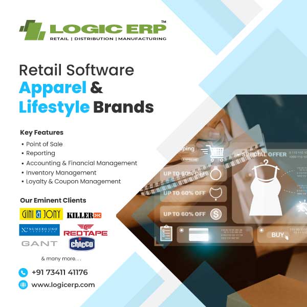 Logicerp's tweet photo. LOGIC ERP Software for Apparel &amp; Lifestyle Brands. For more information, visit: https://t.co/aPPDlQiHiY
Call now for Demo: +91-73411-41176.
#apparelsoftware #garmentsoftware #fashionsoftware #apparelmanagementsoftware https://t.co/um0pPWolTd