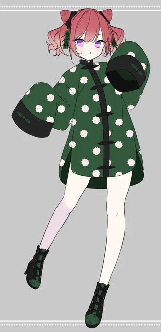 なると柄チャイナシャツ 