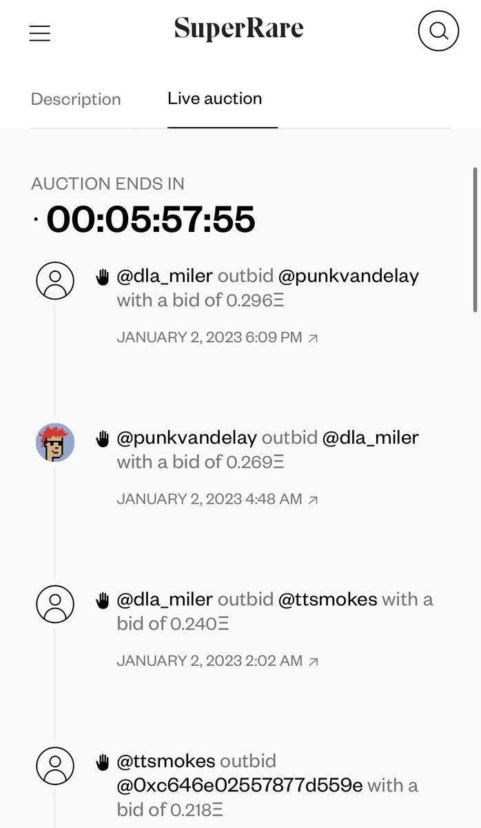 GM💜

Bidders Edition still live with 6 hours left.