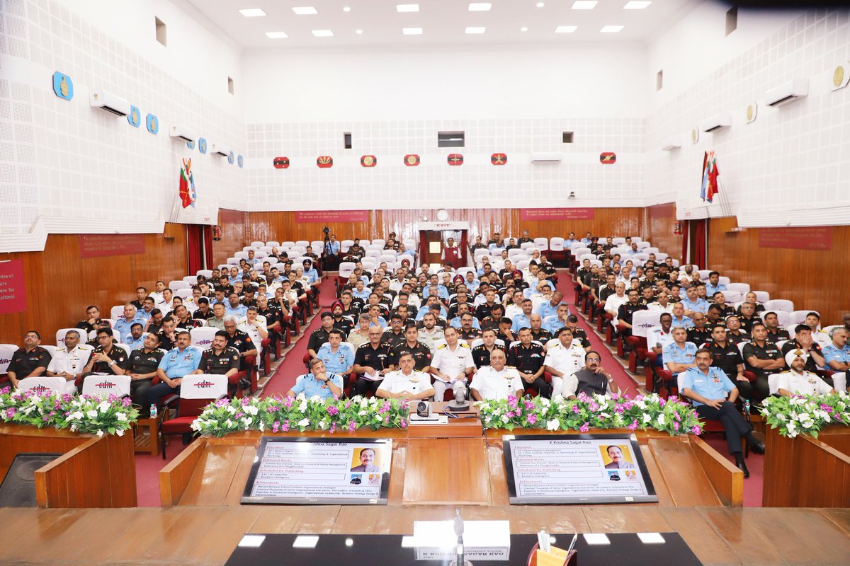 BJPKrishnasagar's tweet image. Past highlights..
Addressed senior military leaders on 'Strategy Implementation' at College of Defence Management.
#Military
#strategy #strategyimplementation
#leadership #organizationalexcellence