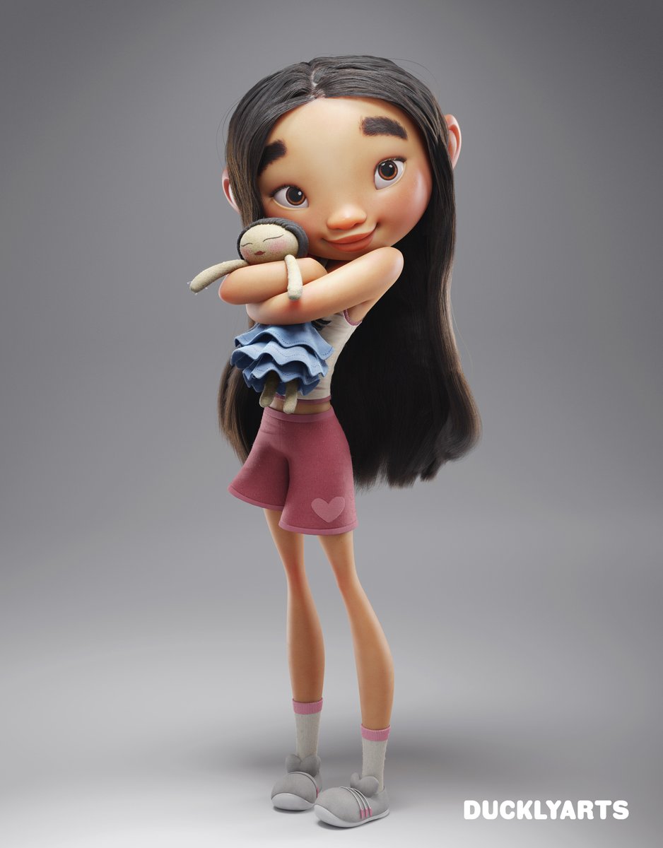 ducklyarts's tweet photo. My first post for 2023. Feifei "Over the Moon" Look Development! I found this model made by @_LeoRezende and fell in love with it! I did the texturing, material, lighting and hair groom😃
#3dcharacter #feifei #overthemoon #b3d #blender
#3drender https://t.co/zjPqzSGCpo