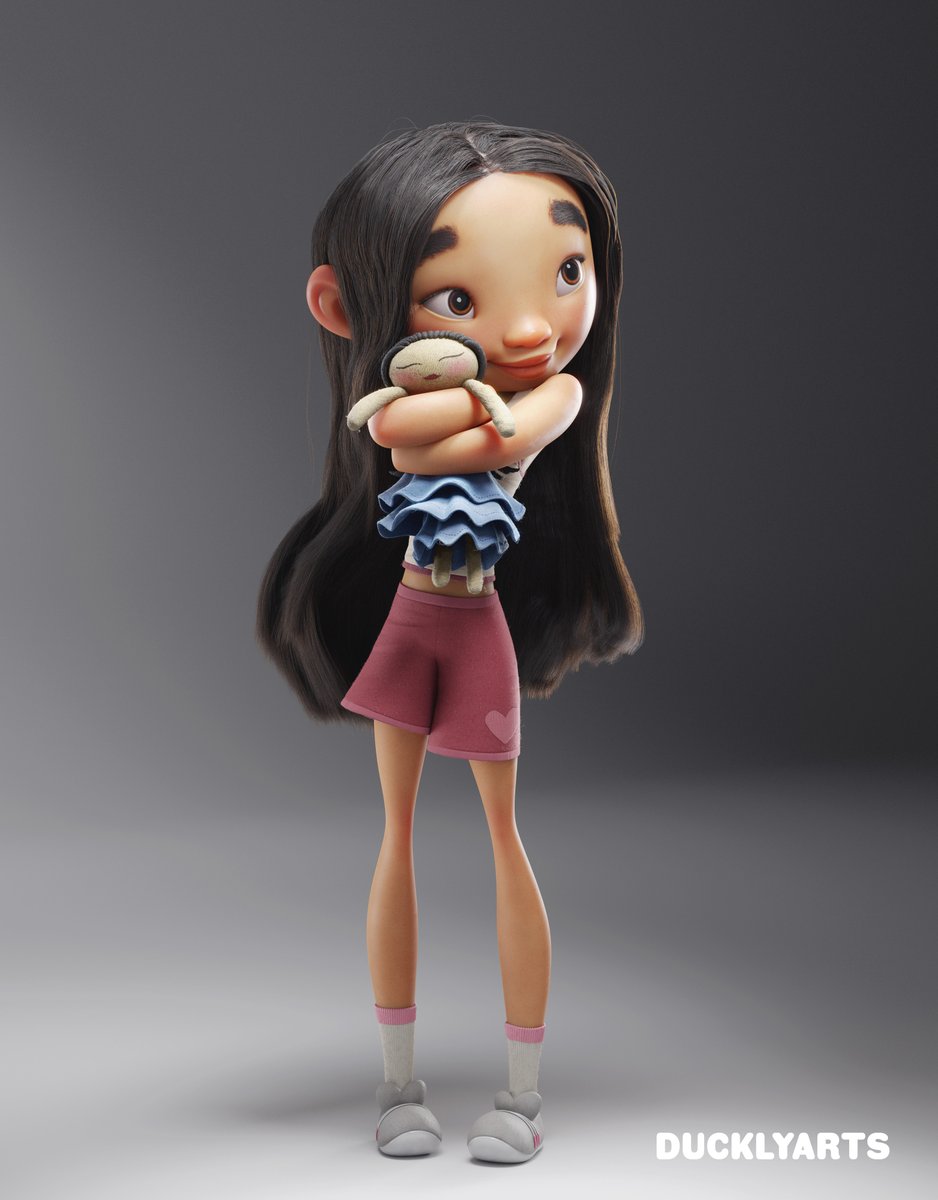 ducklyarts's tweet photo. My first post for 2023. Feifei "Over the Moon" Look Development! I found this model made by @_LeoRezende and fell in love with it! I did the texturing, material, lighting and hair groom😃
#3dcharacter #feifei #overthemoon #b3d #blender
#3drender https://t.co/zjPqzSGCpo
