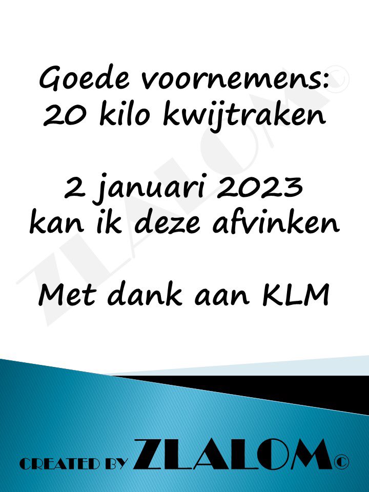 ZLALOM_NL's tweet photo. Bedankt @KLM
Dankzij jullie heb ik mijn goede voornemens voor 2023 op 2 januari al gehaald!
#goedevoornemens #KLM #daspech #kofferweg #thx https://t.co/IjltwsQRJf
