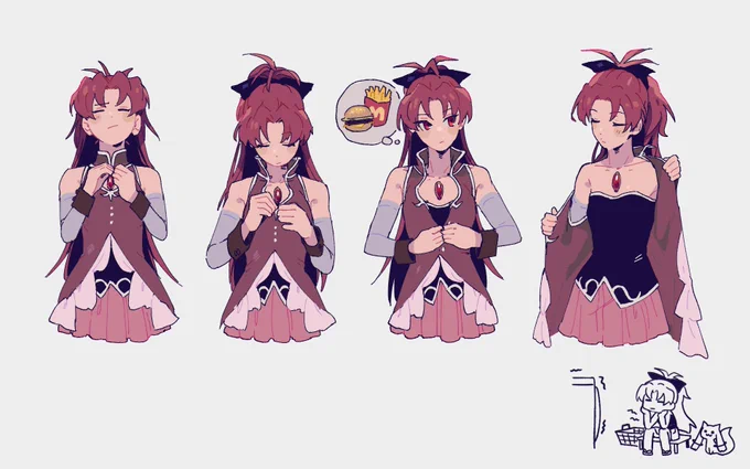 魔法少女衣装を脱いでる杏子ちゃん 