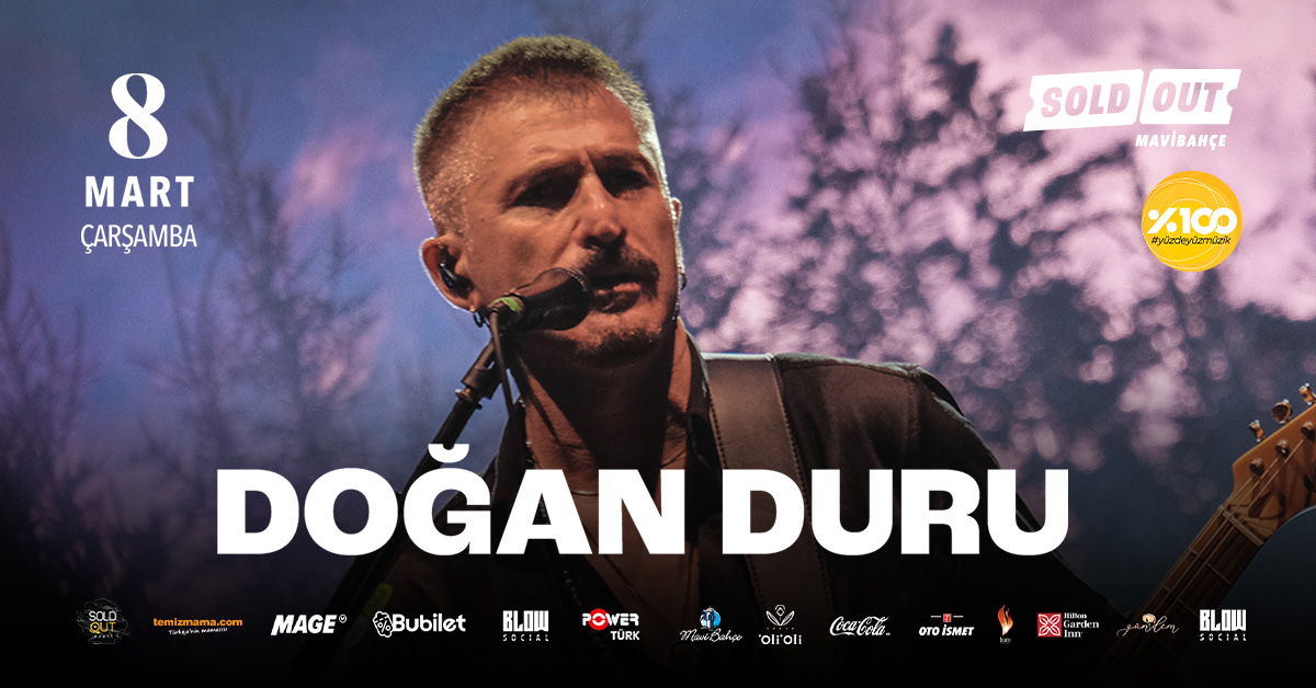 Doğan Duru, 8 Mart Çarşamba günü Sold Out Mavibahçe Sahnesi'nde sevenleriyle buluşuyor!

#soldout #mavibahçe #izmir #yüzdeyüzmüzik #konser #doğanduru