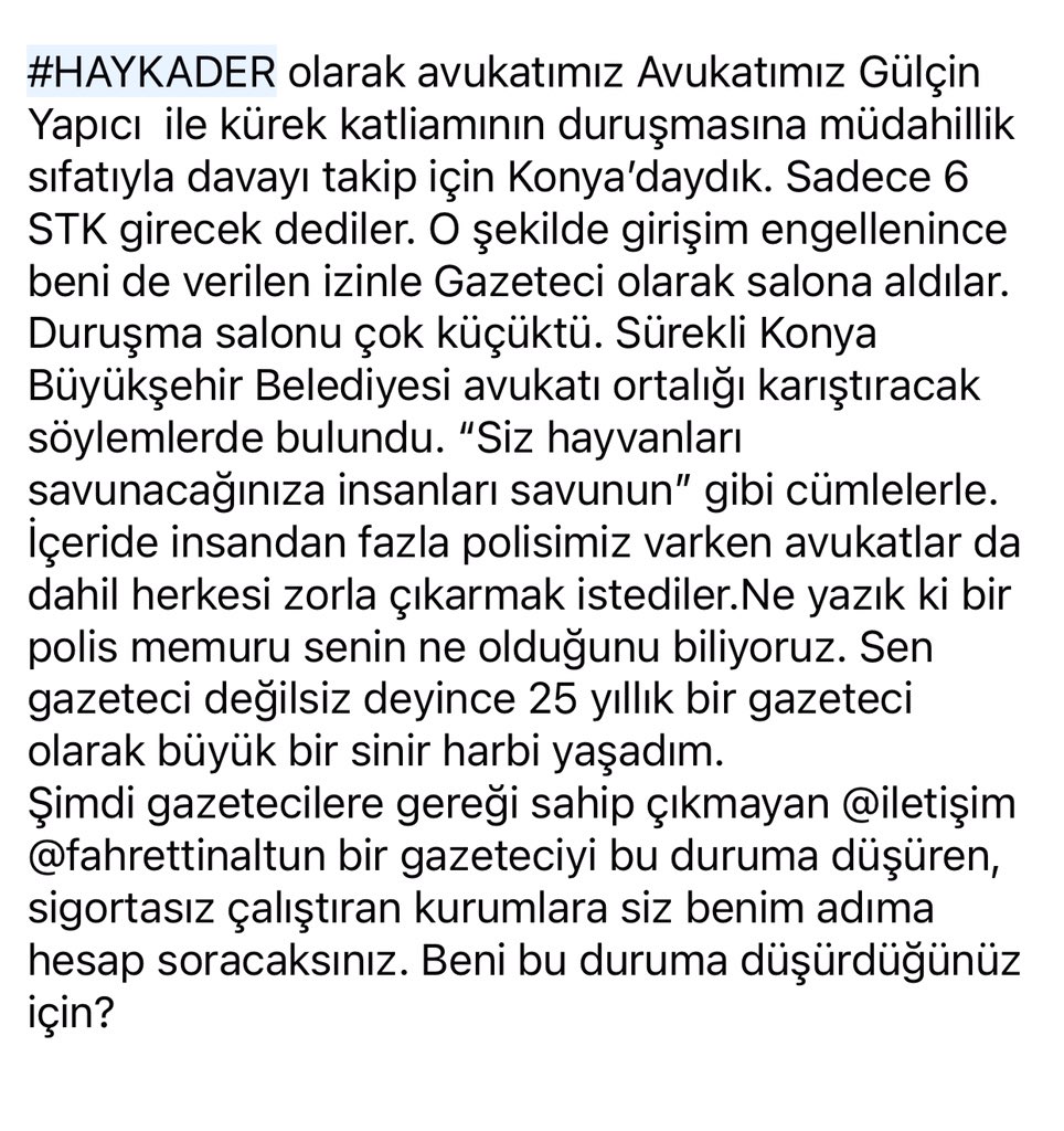 ArzuErdogral's tweet photo. Soracaksınız! Bana uygulanan bu muameleye sebep oranlara hesabını siz soracaksınız. Yeter artık. Ben bu ülkenin bir gazetecisiysem soracaksınız. @AvGulcinYapici   
@fahrettinaltun @iletisim https://t.co/FirxRMQrRY