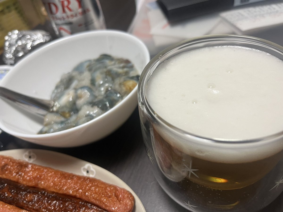 ナマコで乾杯🍺
#あけおめ