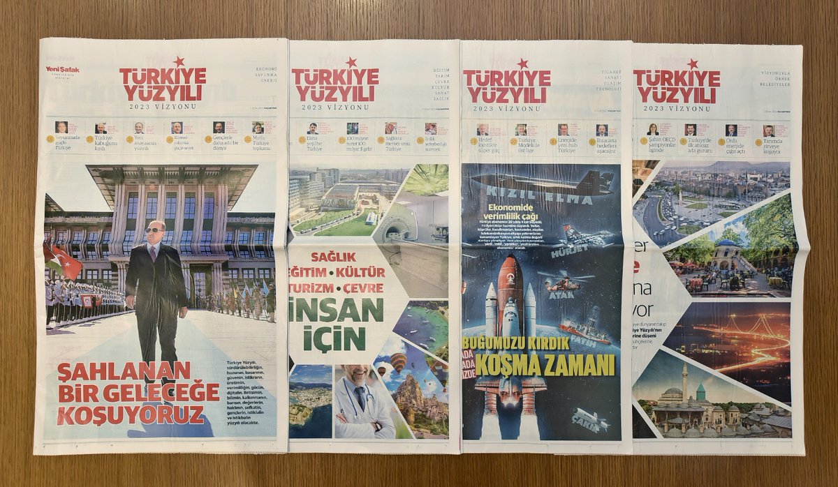 Türkiye'nin birikimi #Yenisafak geleneksel hale getirdiği yıl sonu ekini #TurkiyeYuzyılı 2023 vizyonu ile dolu dolu 4 gazeteyle okurlarıyla buluşturdu 👏