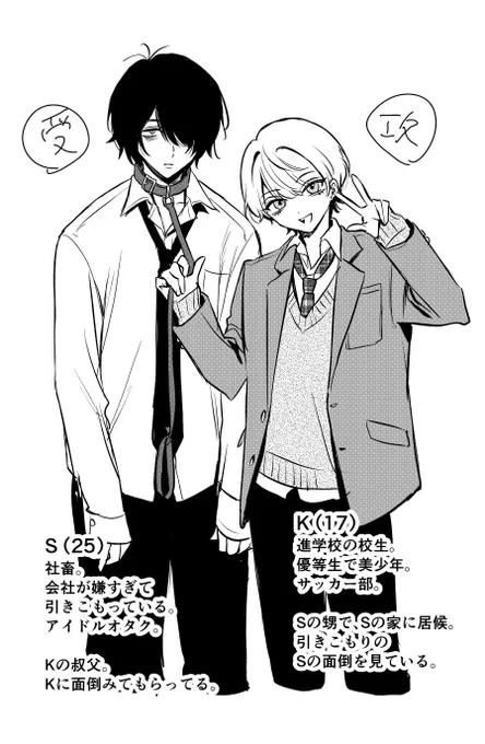 友達とかわいい攻めを考えてたらできたBL…… 