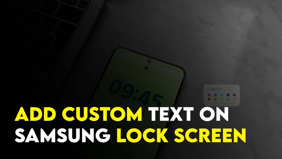 TechsRAR's tweet image. How to Add Custom Text on Samsung Lock Screen?
#Samsung #samsungs22 #samsungmobile #samsungcase #Android13 #OneUI5 

techsrar.com/add-custom-tex…