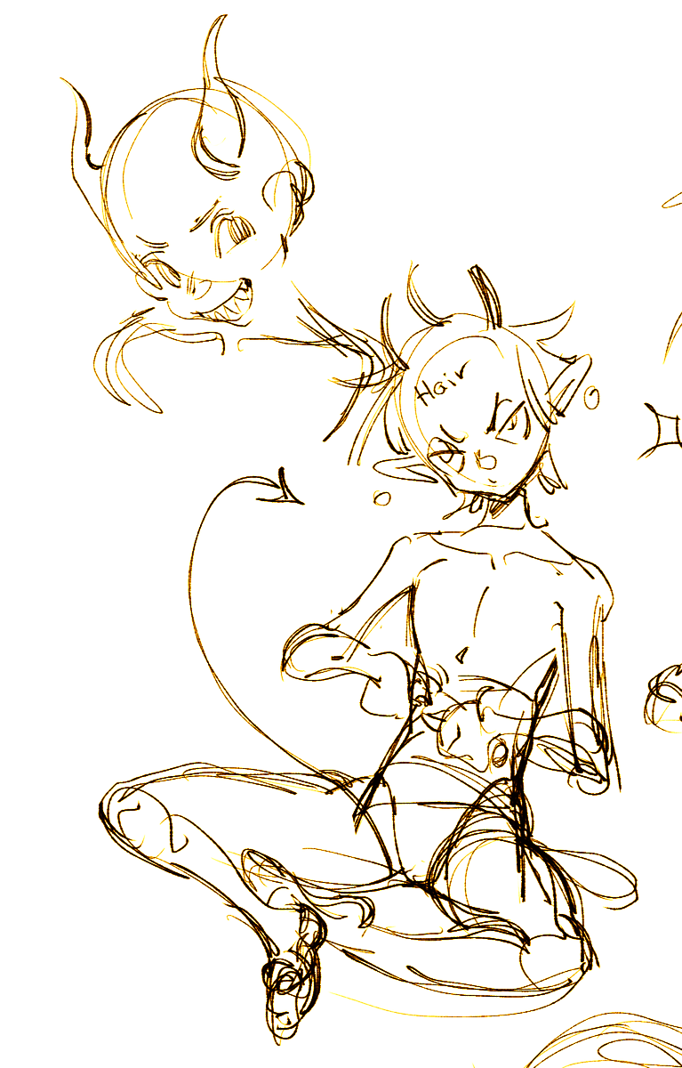 bonssei's tweet image. Sketch dump to start off the year 😳👉👈