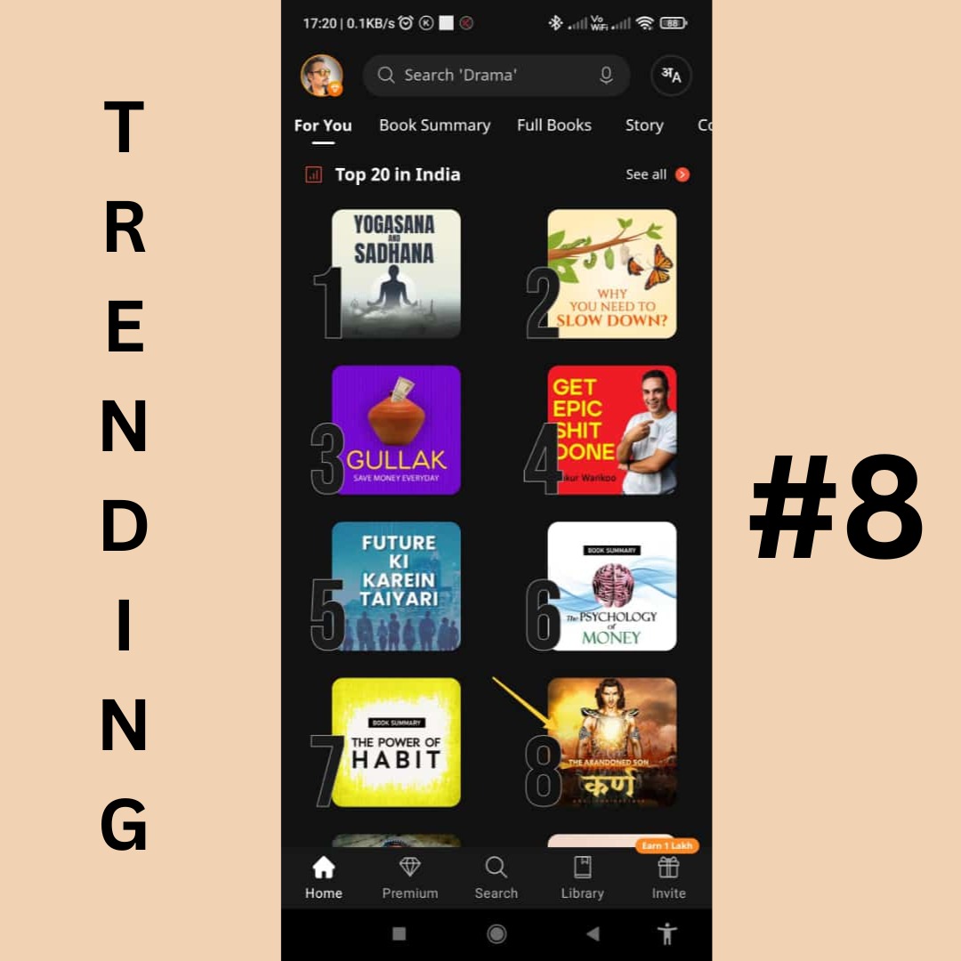 anujketweet's tweet photo. My audio series is Trending #8 in India. #Kukufm #Podcast #OTT https://t.co/atHLgaPEPx