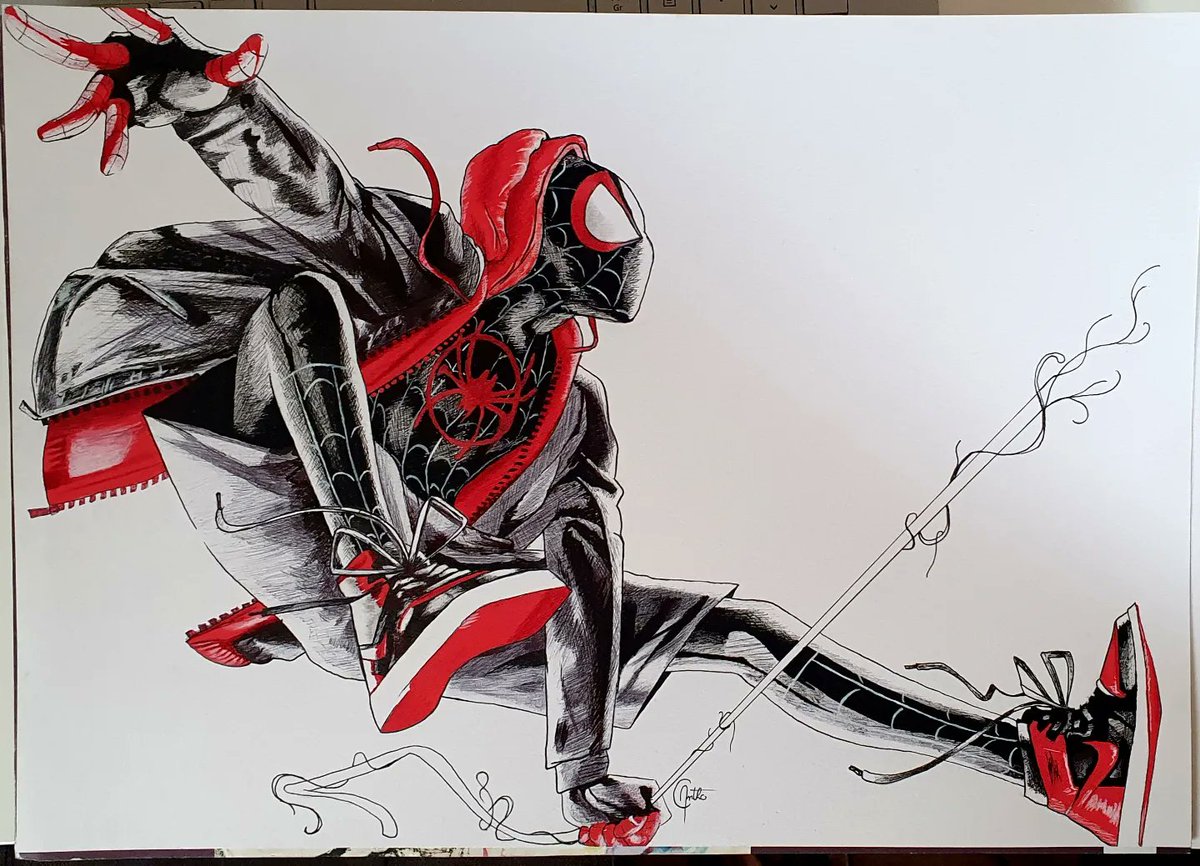 AnthoDrawing's tweet photo. Posca &amp;Bic
https://t.co/GnibxMlwrE
#spiderman #marvelmcu #marvel #superhero #comic #comicbook #comicart #art #posca #illustration #illustrationartists #artist #color #black #nike #digital #work #hardwork #mood #happinewyear #spiderverse #familyfirst #familytime #family #luxe https://t.co/y4Y4qOrLAY