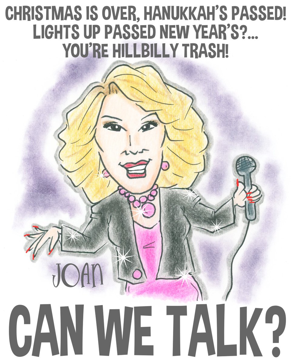 CAN WE TALK? JOAN-TOON! What would Joan say?

#aftertheholidays #JoanRivers #canwetalk #ohgrowup