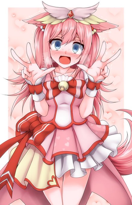 去年Skebの依頼で描いたプリファイ衣装のデジたんとメジロブライト&ゴスロリエアグルーヴ 