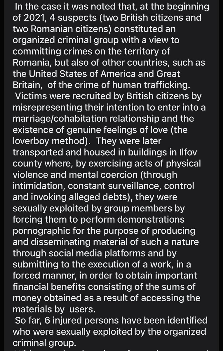 LailaMickelwait's tweet photo. Exhibit A: Translated statement on Andrew Tate’s arrest from the Romanian Directorate for the Investigation of Organized Crime. It accuses Tate of using the “lover boy” method of recruitment &amp; coercion to traffic women into porn.

Exhibit B: Tate describing himself doing it. https://t.co/1X8Ve5tOkb