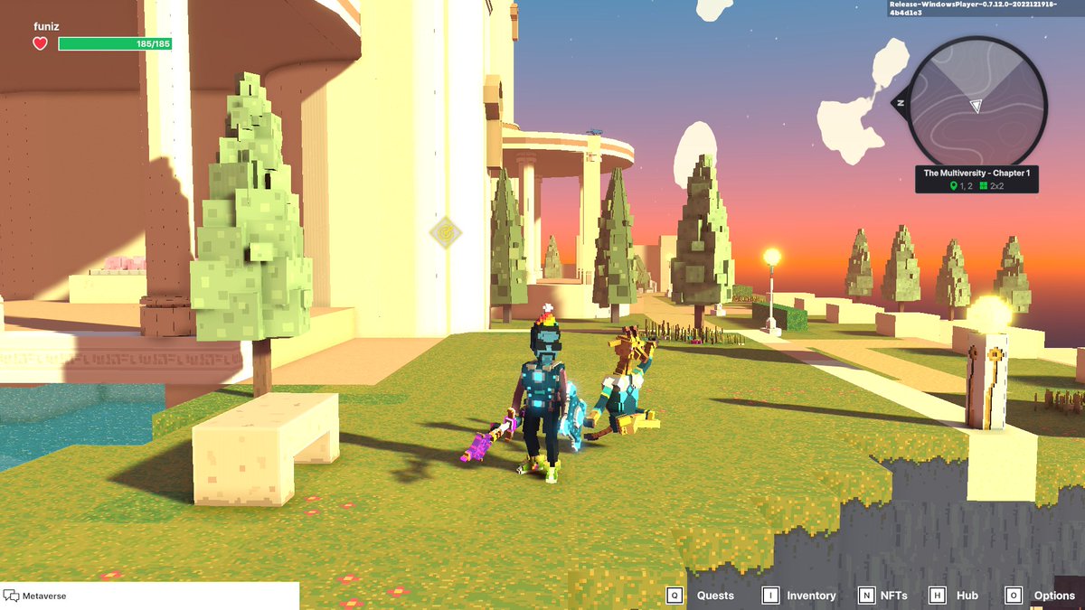 funisishere's tweet photo. @TheSandboxGame I found the peaceful Giraffe in The Multiversity! 🦒 I participated in the #SeasonsGreetingsTSB challenge for a chance to win an NFT! https://t.co/YdQ2eww1lS