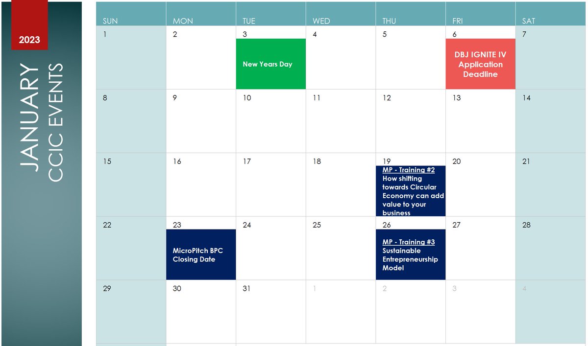 Don't miss our upcoming activities and events for January 2023

#caribbeanclimateinnovatecenter