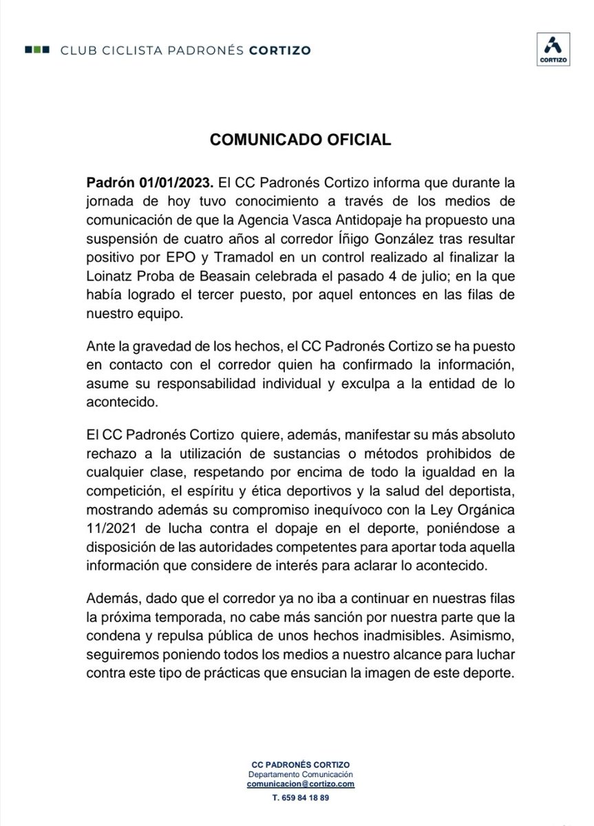 alyelmo's tweet photo. #Dopaje | El positivo por #EPO del campeón de ESP de ciclismo no se conocería por los registros públicos de la #CELAD. Tampoco los futbolistas, los positivos por pasaporte biológico, la Operación Ilex, los hallados en controles irregulares, proc. caducados...
#TransparenciaCero https://t.co/RO49FS1PFJ