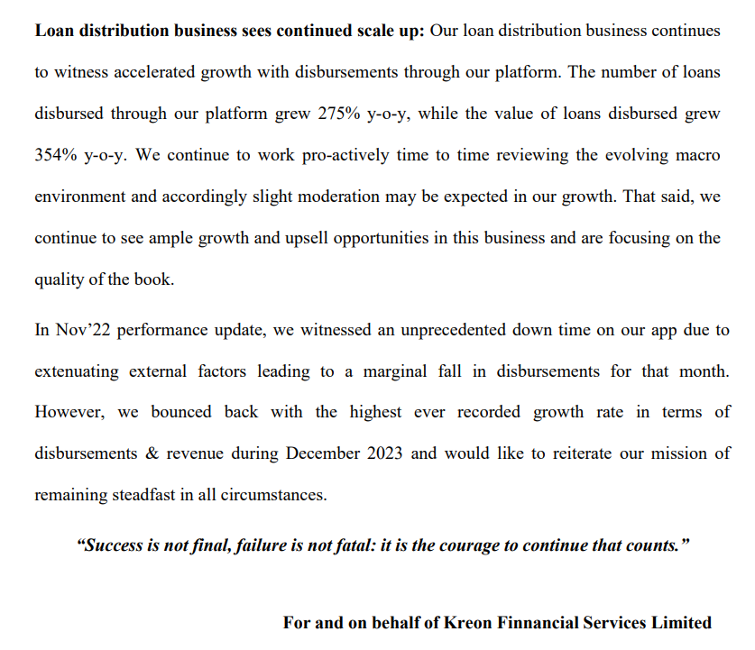 vluxeinvests's tweet photo. #KreonFin 
Kreon Finnancial Services Ltd - Business Update #Dec'22 https://t.co/n789G5sJ5o
