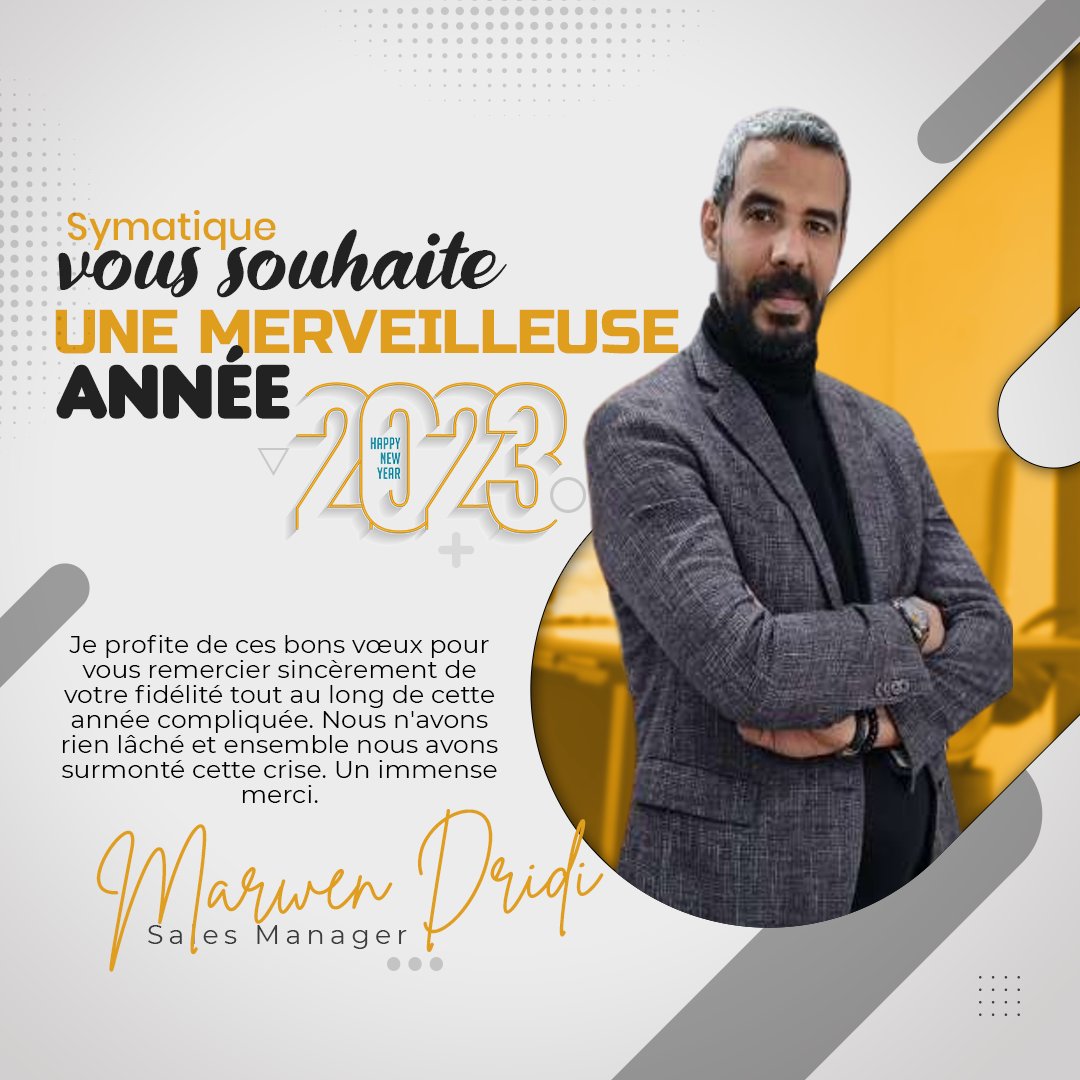 SYMATIQUE_INC's tweet photo. Je profite de ces bons vœux pour vous remercier sincèrement de votre fidélité tout au long de cette année compliquée. Nous n’avons rien lâché et ensemble nous avons surmonté cette crise.
Un immense merci
#HappyNewYear #symatique #Smart #sales #CRM #merchandising #MERKETING https://t.co/XBjq8K2FCp