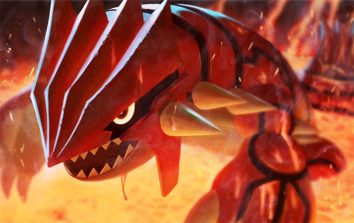 sharp teeth pokemon (creature) no humans teeth solo molten rock colored sclera  illustration images