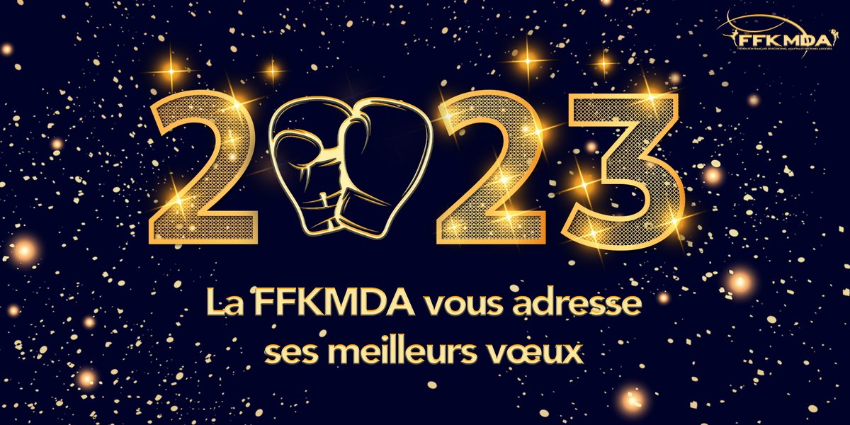 ffkmda's tweet photo. Le président @nadir_allouache, les élu·e·s du Comité directeur et l'ensemble de l'équipe fédérale vous souhaitent une excellente année 2023 et vous adressent leurs meilleurs vœux de réussite 🎉
#FFKMDA #Kickboxing #Muaythai #Pancrace #2023 #Happynewyear #Bonneannée https://t.co/BMnr8cRwxX