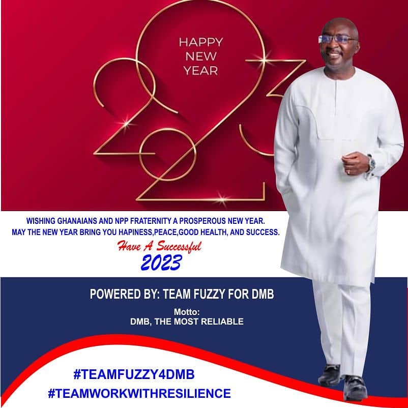arazak27's tweet photo. TEAM FUZZY FOR DMB NEW YEAR MESSAGE TO GHANAIANS AND NPP FRATERNITY.

Wishing Ghanaians and NPP fraternity a prosperous new year. May the new year bring you happiness, peace, good health, and success.

Have a successful 2023!

Good morning!

#DMB2024 
#TeamFuzzy4DMB https://t.co/ldn2c2x8gL
