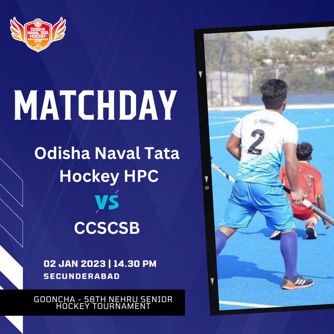 NavalTata's tweet photo. M A T C H D A Y 🏑

Our junior men's team takes on CCSCSB today in the opening round of the Gooncha - 58th Nehru Senior Hockey Tournament in Secunderabad, Telangana 🏆

Good luck, team 💪

#Nehru #Hockey #Odisha #ONTHHPC #TataTrusts @sports_odisha https://t.co/Kd3m13Vb83