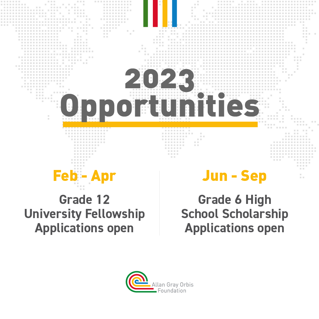 A new year brings new opportunities for 2️⃣0️⃣2️⃣3️⃣:
🎓 February to April - Grade 12 University Fellowship Applications open
🏫 June to September - Grade 6 High School Scholarship Applications open