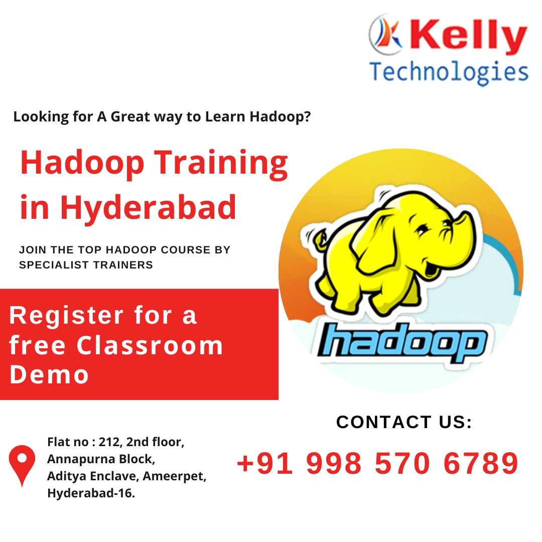 KellyTechno_adm's tweet image. Hadoop is the Career of the Future
Learn the Lucrative Skill & Skyrocket Your Career Growth Register For a Free Classroom Demo at Kelly Technologies
For More:
forms.gle/xEL3spJkF8LbkE…
For More:
kellytechno.com/Hyderabad/Cour…
#HadoopTraining #HadoopCourse #Hyderabad