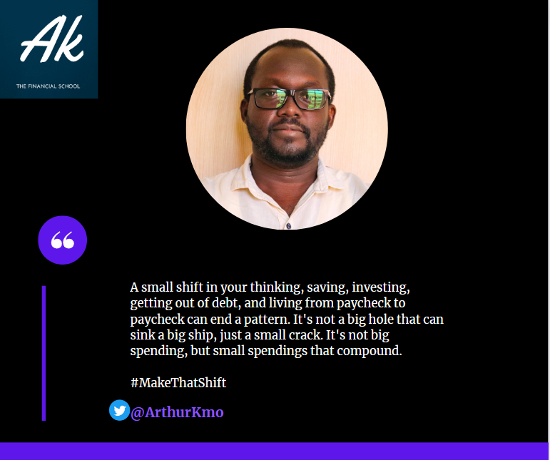 ArthurKmo's tweet photo. Small shifts can end a pattern - Charles Duhigg
What are those bad habits you had in 2022?
Do you want to make a change this year, be deliberate in making small shifts?
It's not a big hole that can sink a big ship, just a small crack. #MakeThatShift Just #DoIt https://t.co/SnTgPsSiR4