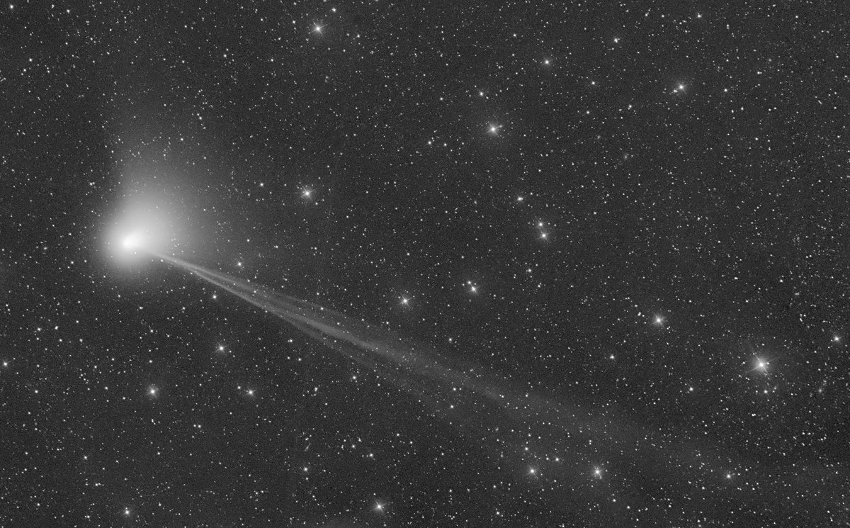 Komet123Jager's tweet photo. What a surprise. Within 24 hours, the ion tail activity has increased significantly.  C/2022 E3 (ZTF) 2022 jan.2 5.00 UT 8x100sec 11" RASA QHY600 Michael Jäger https://t.co/6QLA2Nxo0h