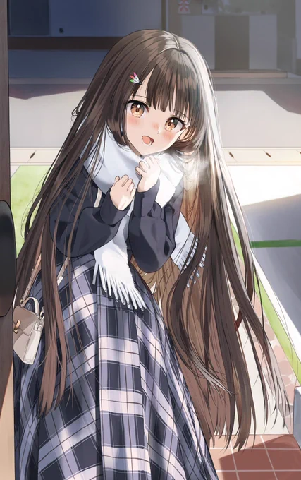 「スマホで誘っても断られそうだから来ちゃった!初詣行こっ」 