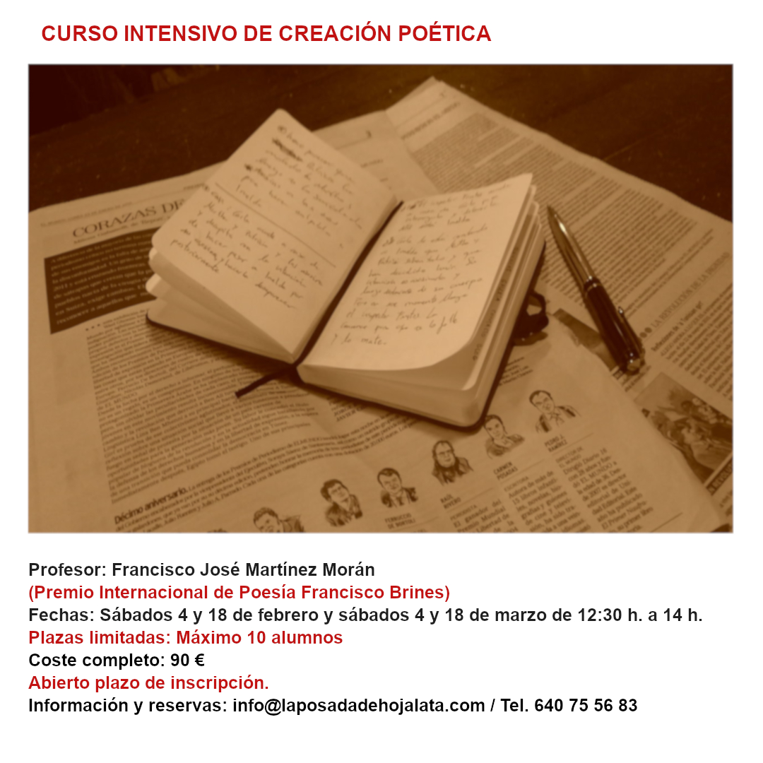 PosadaHojalata's tweet photo. Comenzamos 2023 que además coincide con nuestro 10º aniversario (ahí es na', se nos han pasado volando) con 2 intensivos: Creación poética y El arte de narrar. Además de curso de teatro adultos en horario de mañana.
Puedes reservar en info@laposadadehojalata o Tel. 640 755 683 https://t.co/NH1XZX6m6H